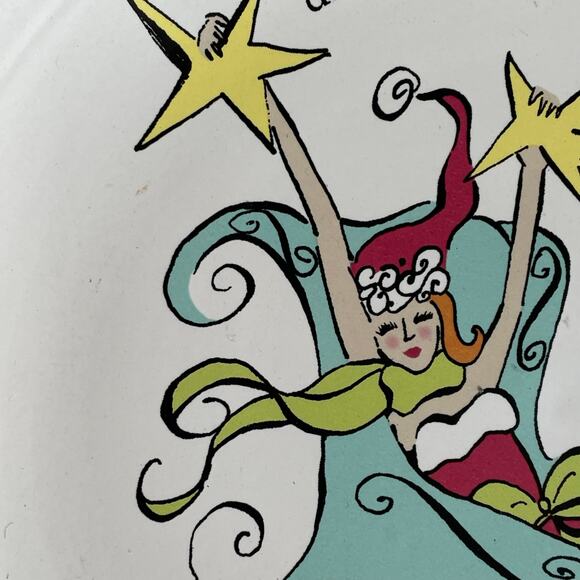 Rosanna Santa Baby Salad Plates Set of 4 Christmas Dishes Whimsical Kitschy READ - Picture 8 of 14